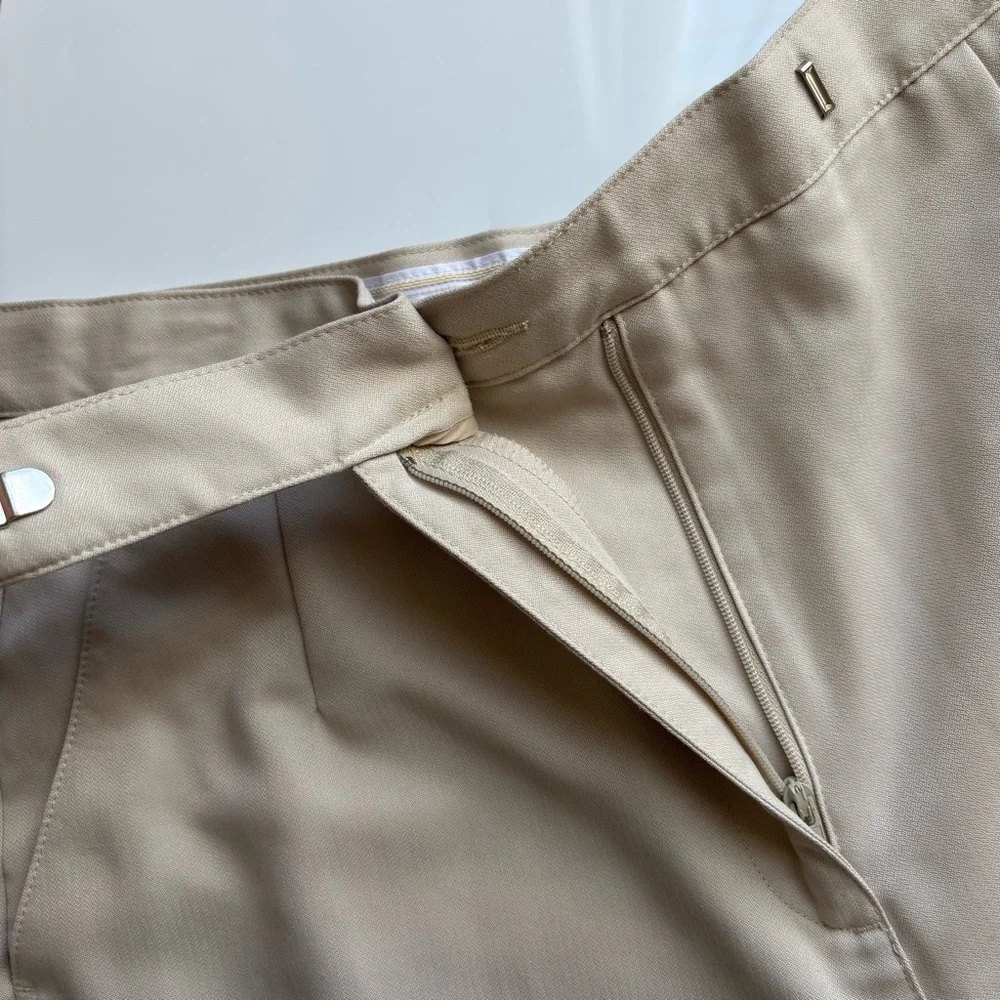 Liz Golf High Waisted Chino Shorts Womens Size 10 Beige Lightweight Preppy Y2K